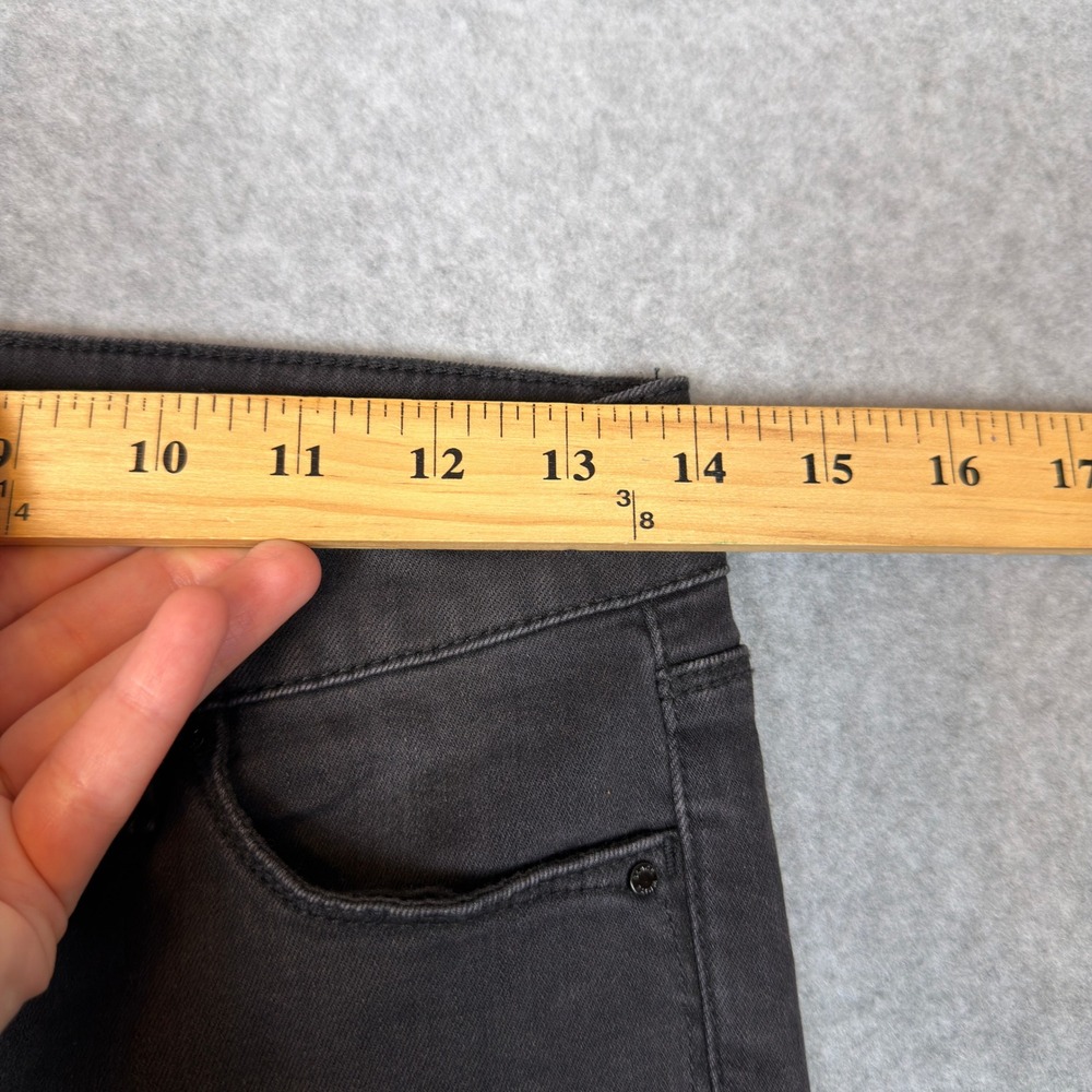 White House Black Market The Skinny Ankle Jeans Black Embellished Beaded Size 0 - Picture 4 of 12